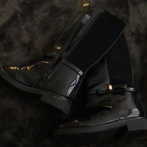 Long black toddler boot